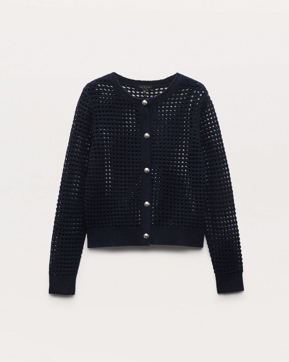 Ezra Open-Knit Cardigan - Indigo