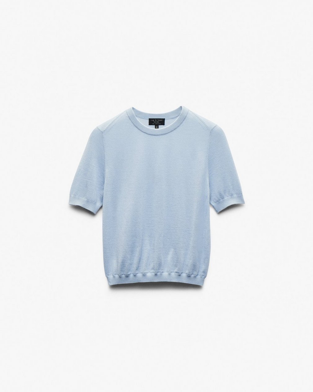 Adeline Lightweight Cashmere Tee - Light Blue