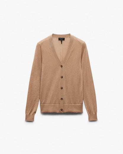 Adeline Lightweight Cashmere Cardigan - Camel