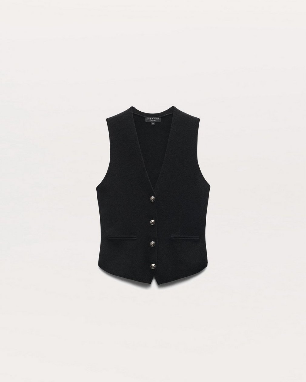 Ella Merino Wool-Blend Sweater Vest - Black