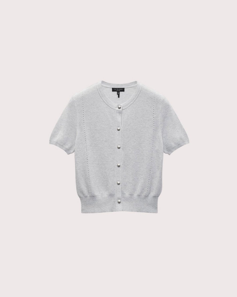 Dina Cotton-Cashmere Cardigan - Heather Grey