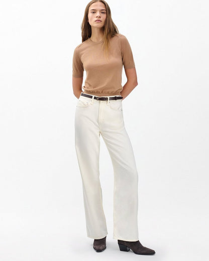 Adeline Lightweight Cashmere Tee - Camel
