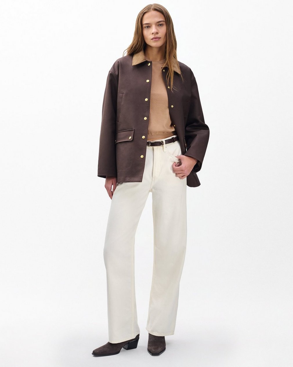 Adeline Lightweight Cashmere Tee - Camel