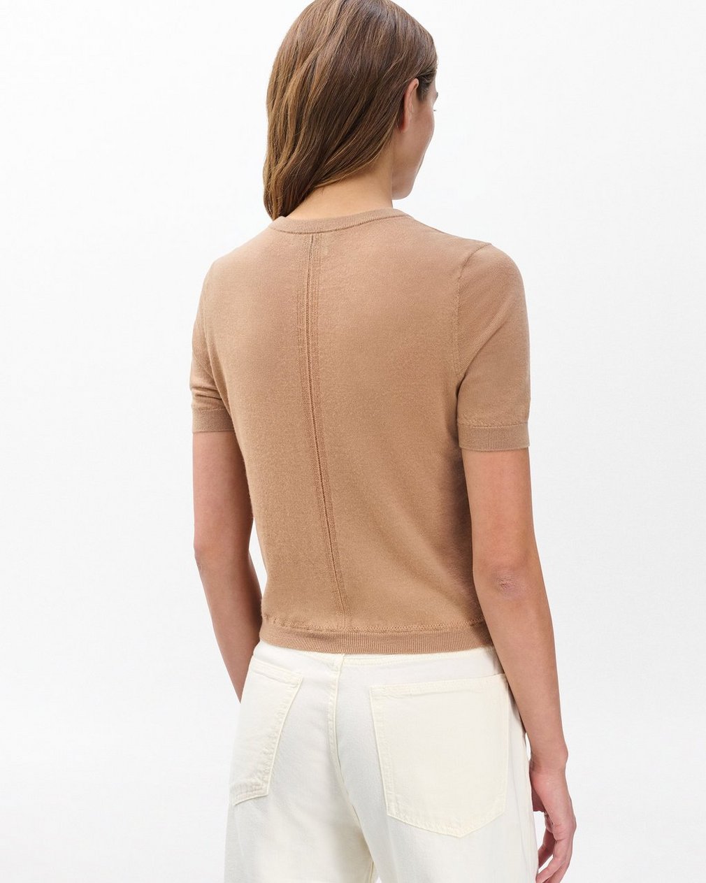 Adeline Lightweight Cashmere Tee - Camel