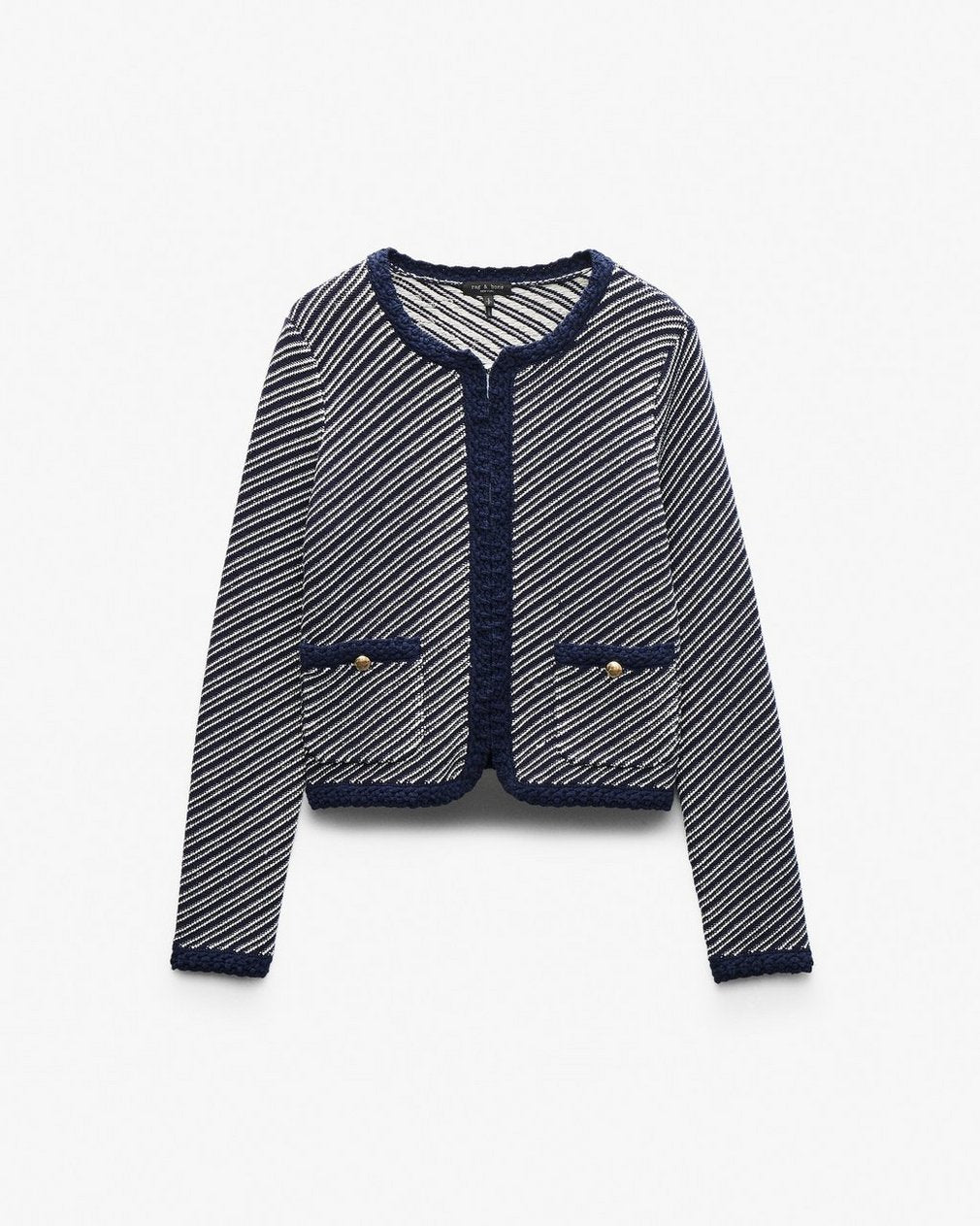 Claire Striped Cardigan - Indigo