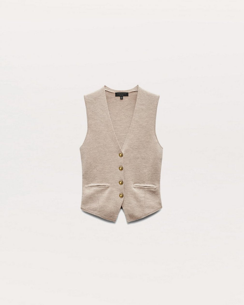 Ella Merino Wool-Blend Sweater Vest - Dark Taupe