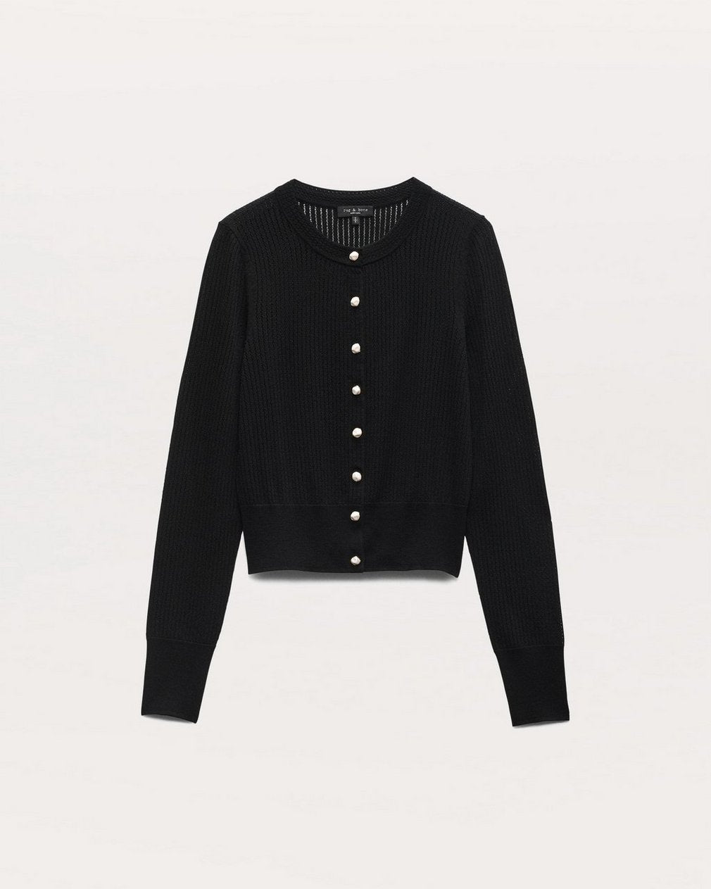 Molly Open-Knit Cardigan - Black