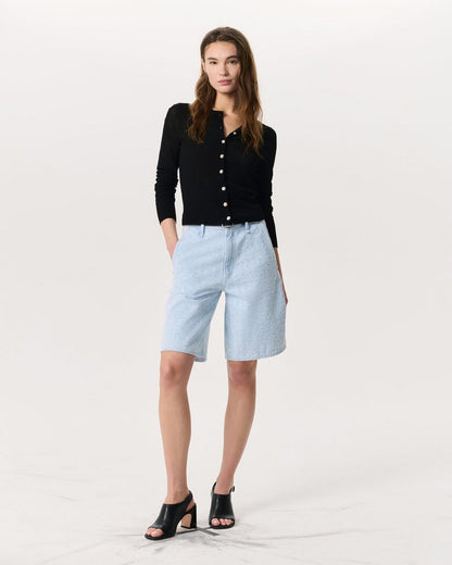 Molly Open-Knit Cardigan - Black