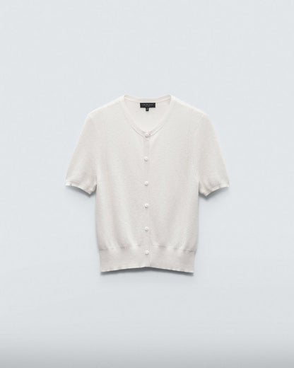 Dina Cotton Cardigan - Ivory