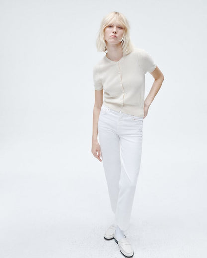 Dina Cotton Cardigan - Ivory
