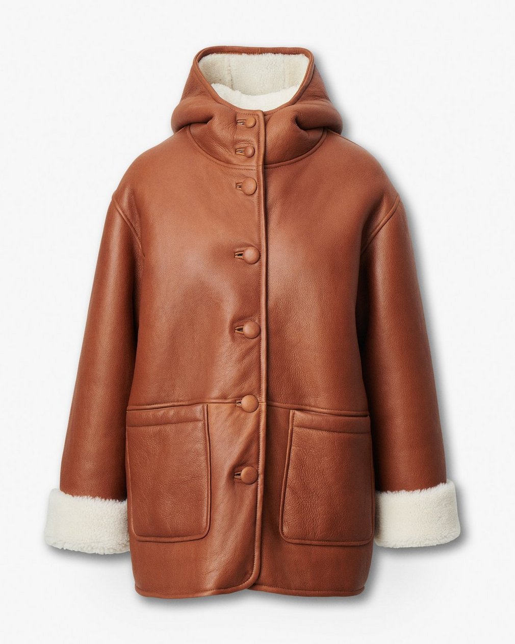 Jackie Shearling Coat - Cognac
