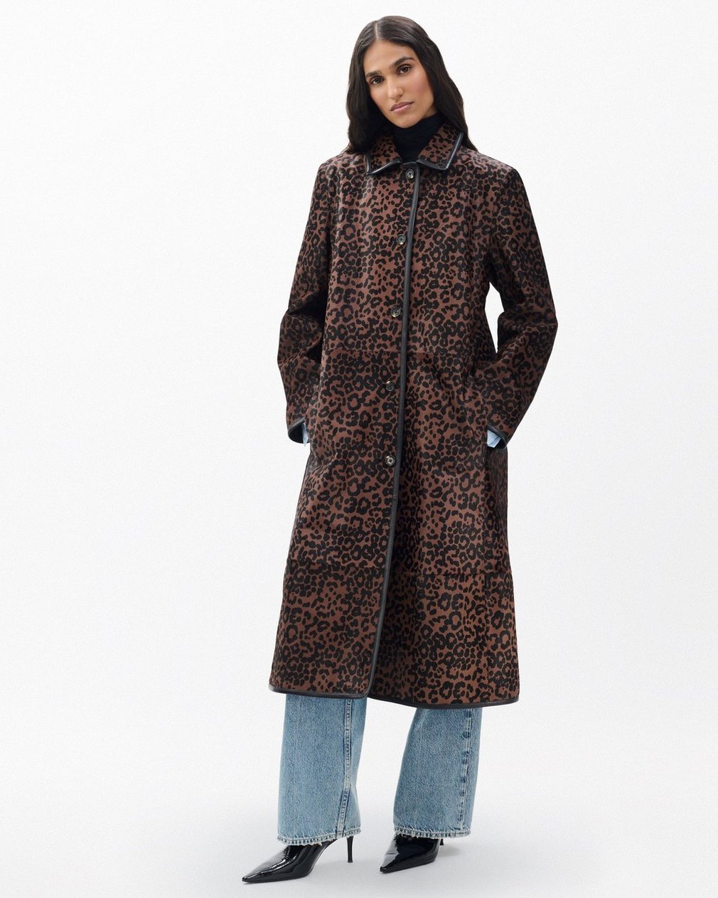 Isa Leopard-Print Calf Hair Coat - Leopard Hair Calf