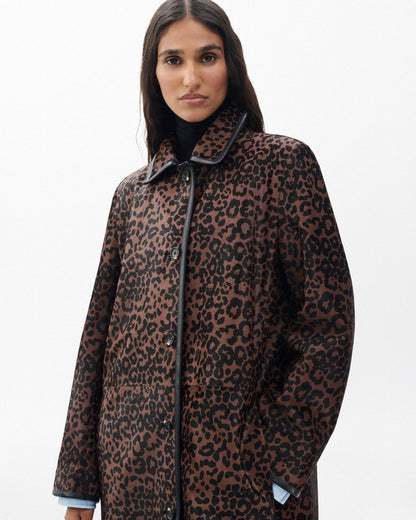 Isa Leopard-Print Calf Hair Coat - Leopard Hair Calf