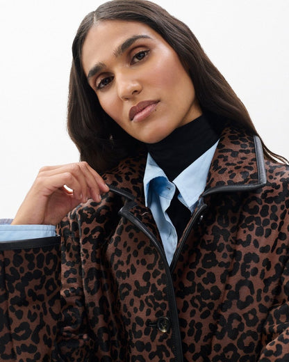 Isa Leopard-Print Calf Hair Coat - Leopard Hair Calf