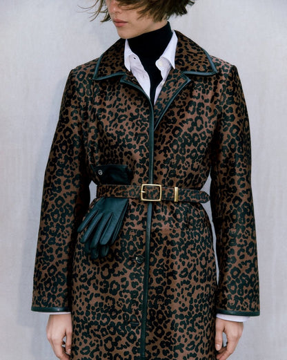 Isa Leopard-Print Calf Hair Coat - Leopard Hair Calf