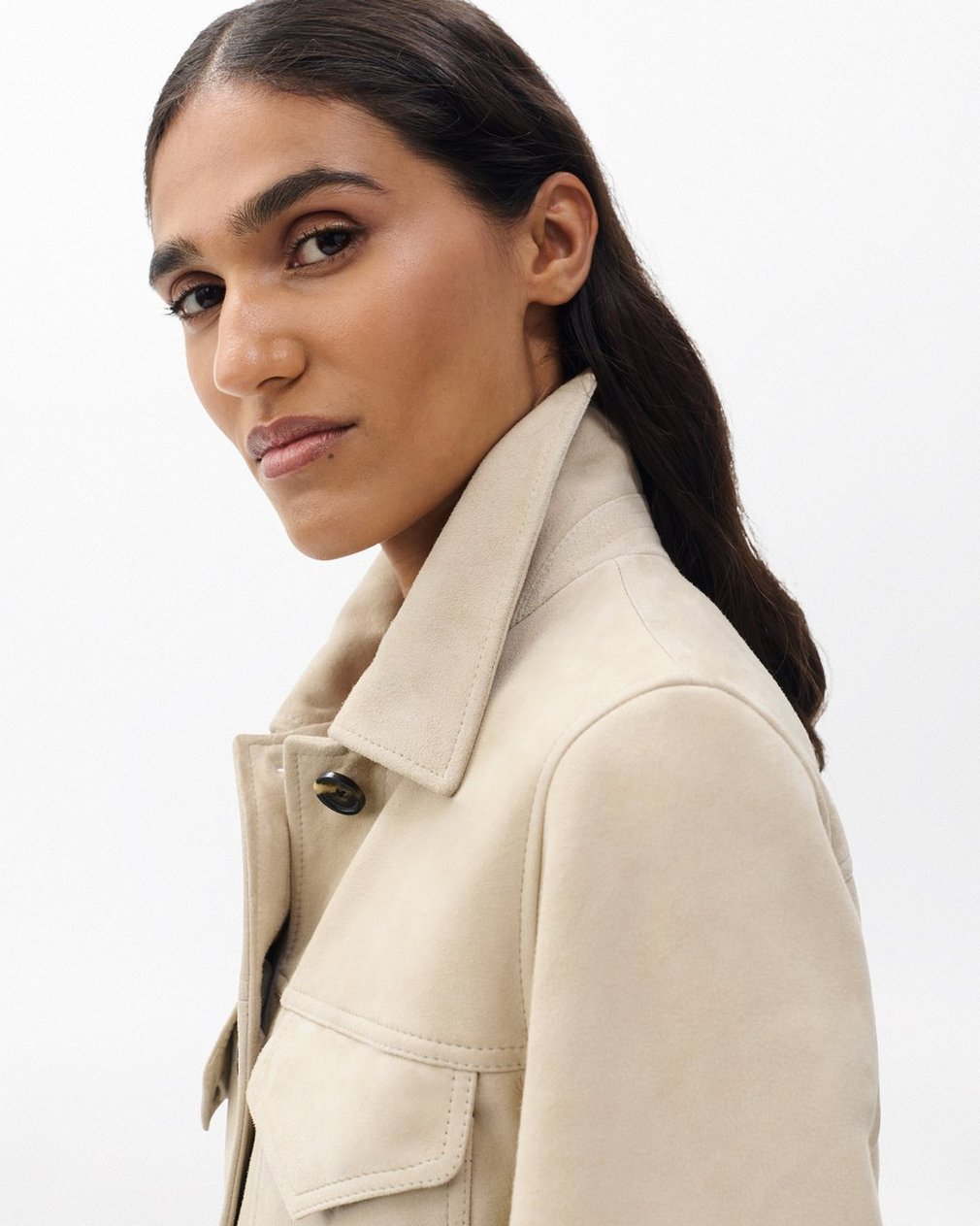 Kara Suede Jacket - Stone