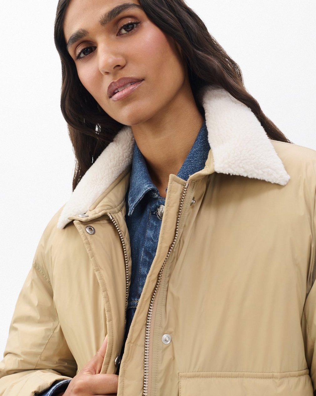 Nonie Puffer Jacket - Khaki