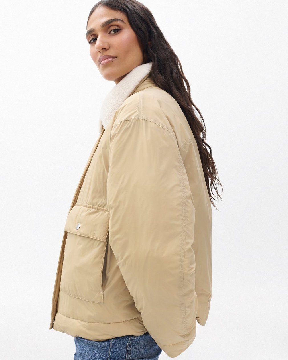 Nonie Puffer Jacket - Khaki