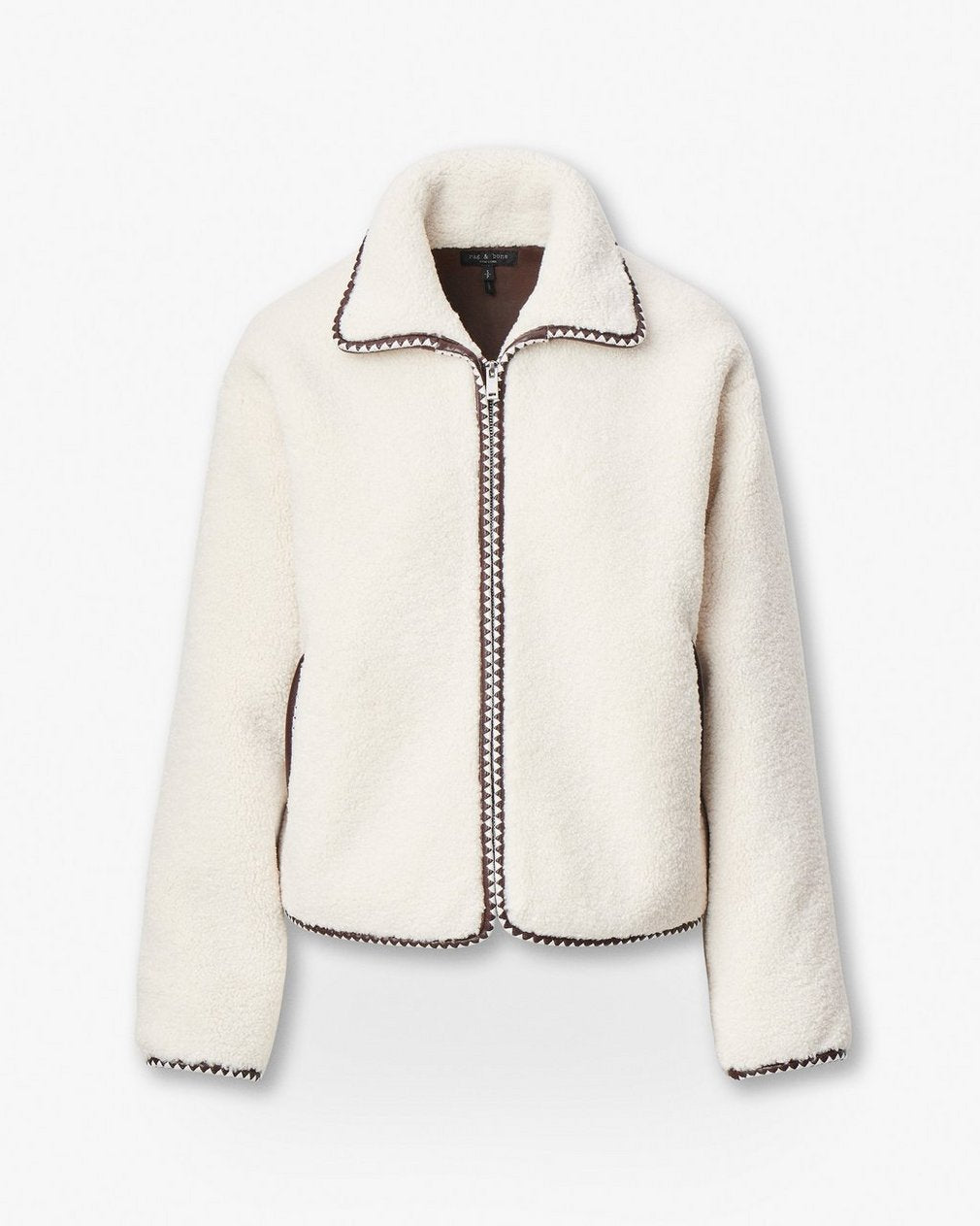 Mai Sherpa Zip-Up Jacket - Ivory
