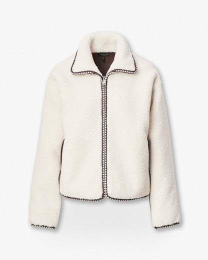 Mai Sherpa Zip-Up Jacket - Ivory