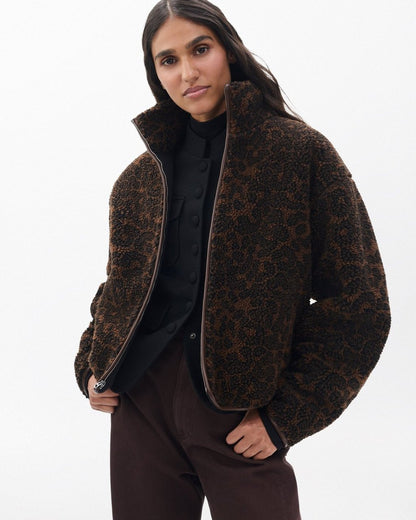 Sun Leopard Sherpa Jacket - Leopard