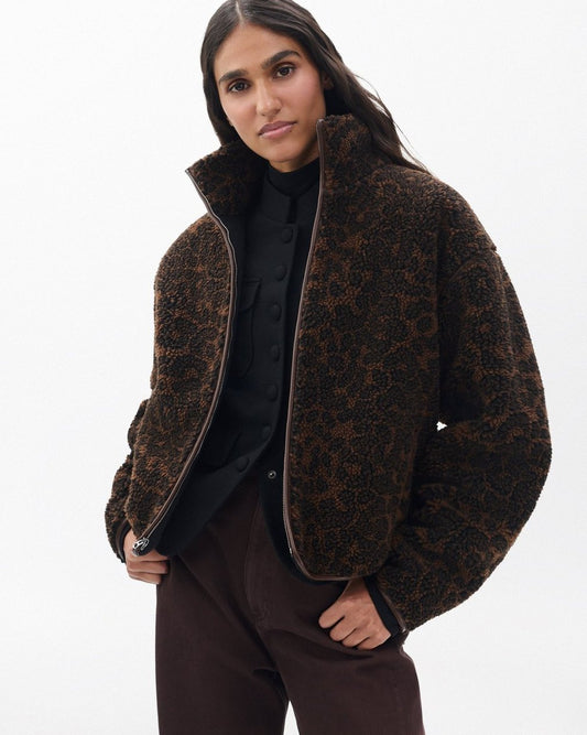 Sun Leopard Sherpa Jacket - Leopard