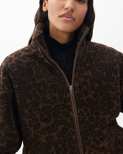 Sun Leopard Sherpa Jacket - Leopard