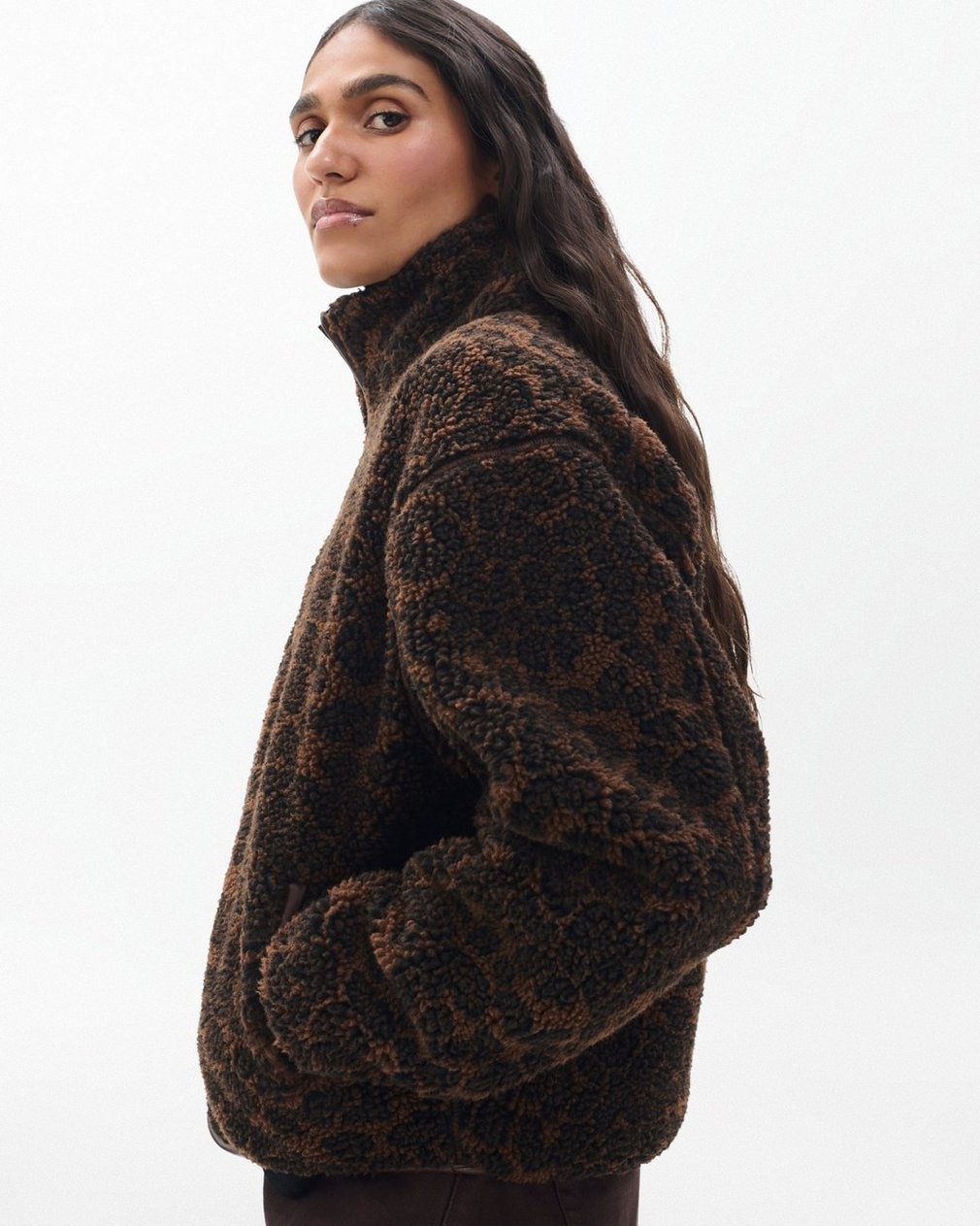 Sun Leopard Sherpa Jacket - Leopard