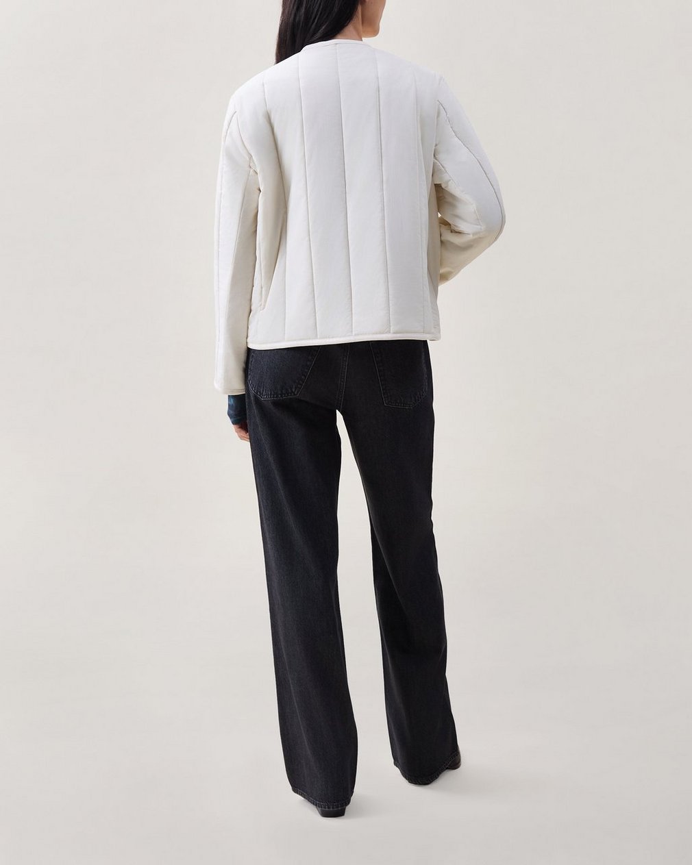 Ellen Quilted Liner Jacket - Ivory
