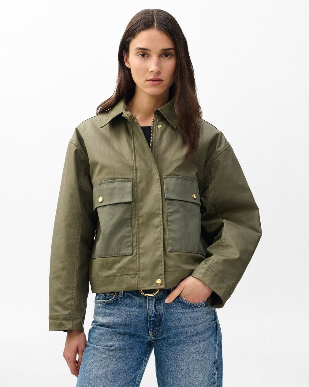Nonie 2-in-1 Cotton Jacket - Olive
