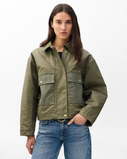 Nonie 2-in-1 Cotton Jacket - Olive