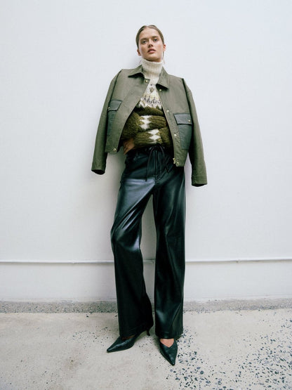 Nonie 2-in-1 Cotton Jacket - Olive