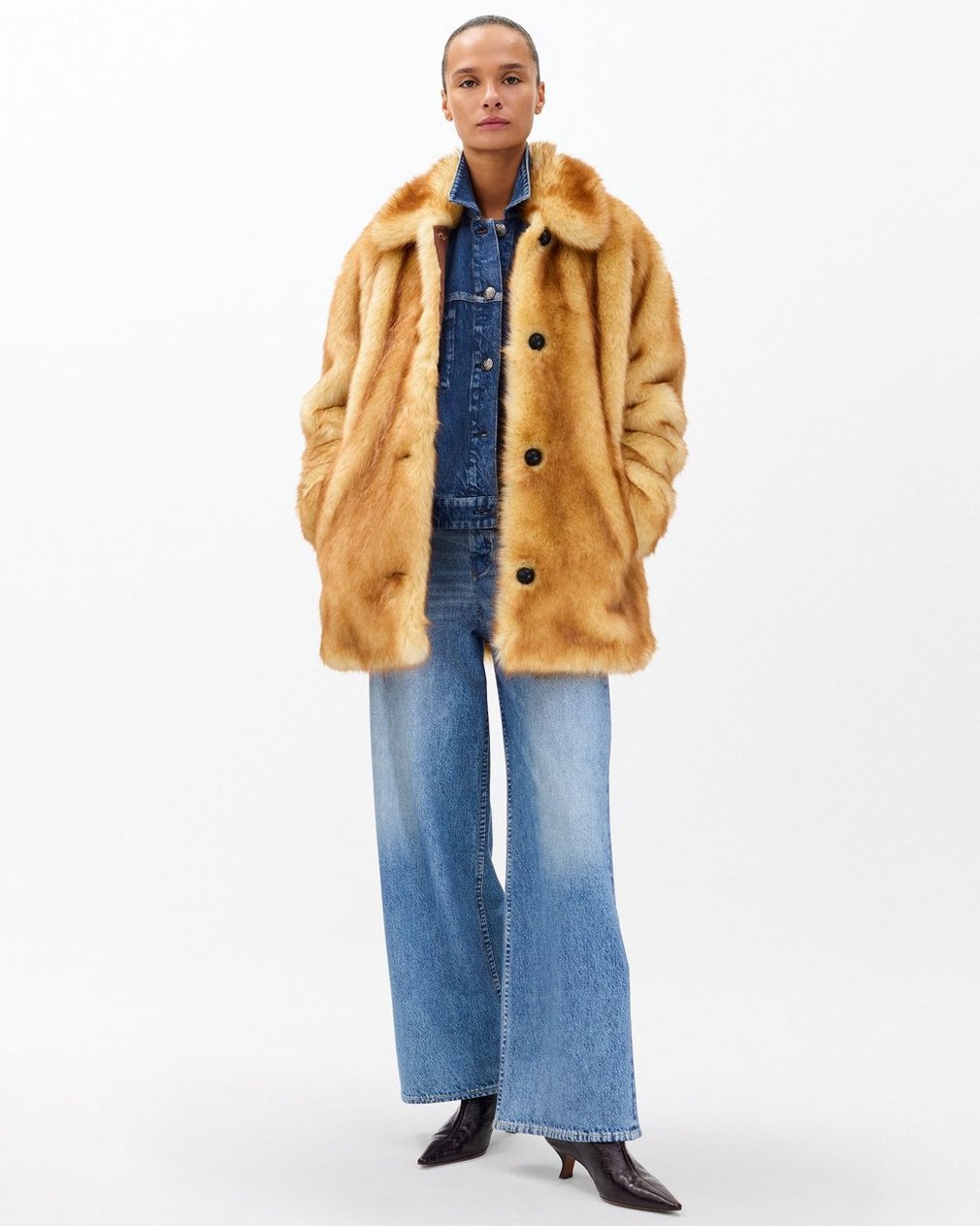 Brenna Faux Fur Jacket - Brown