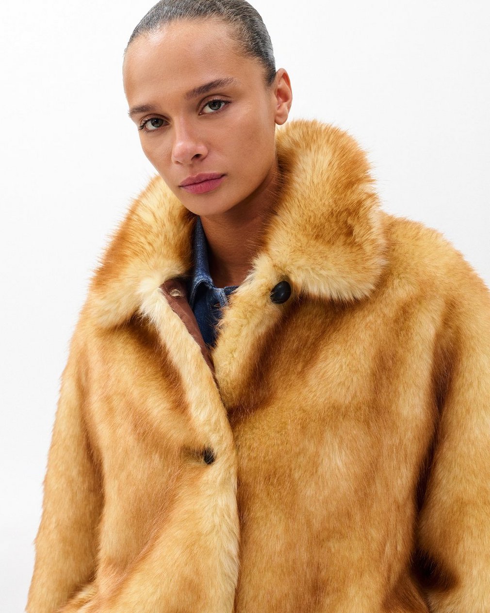 Brenna Faux Fur Jacket - Brown