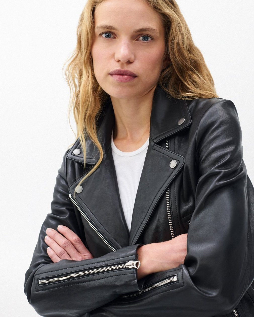 Mack Leather Moto Jacket for Women