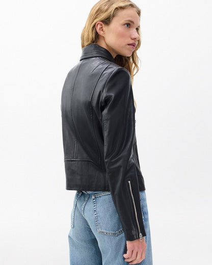 Mack Leather Moto Jacket for Women