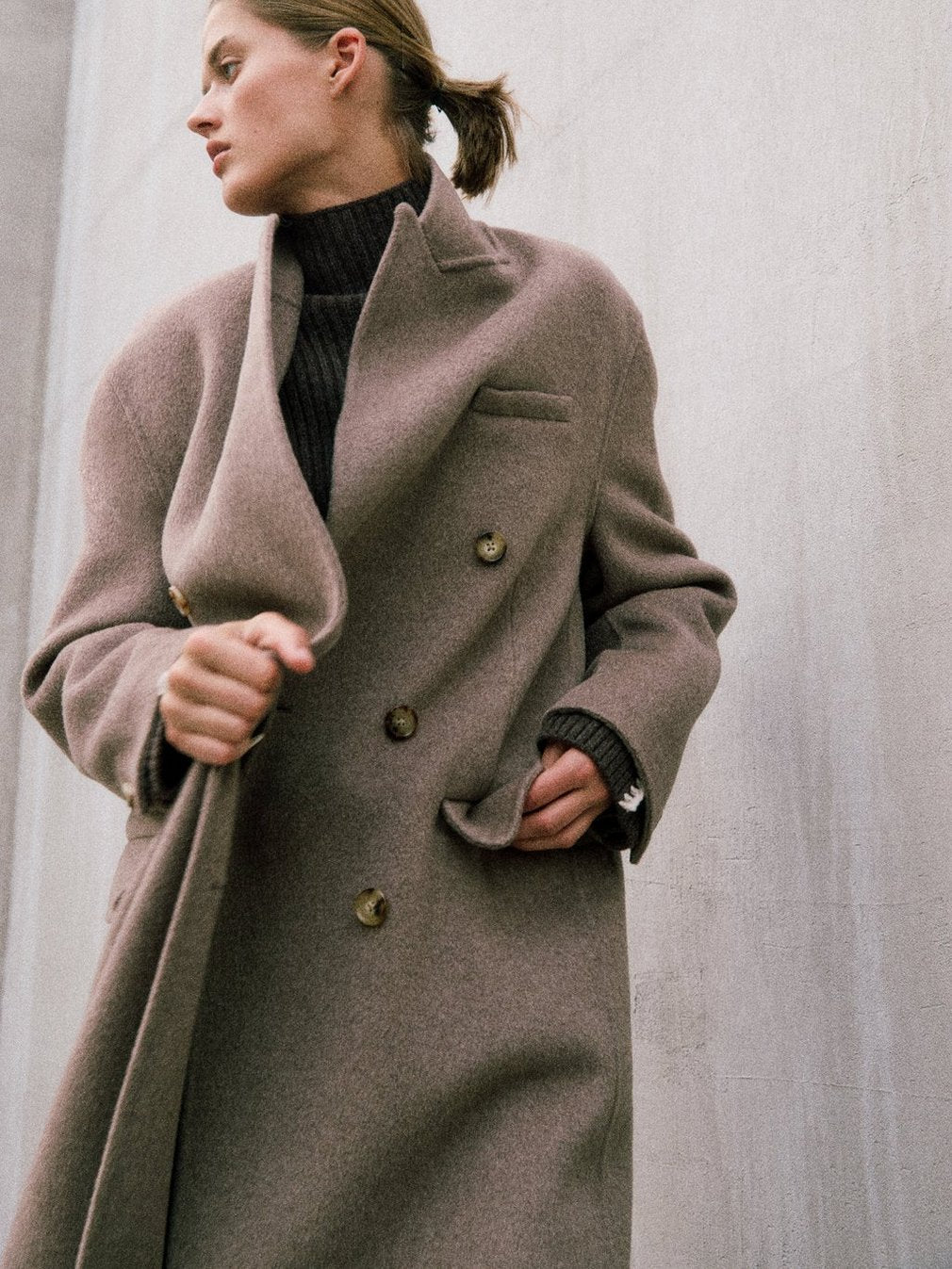 Vasso Wool Coat - Taupe