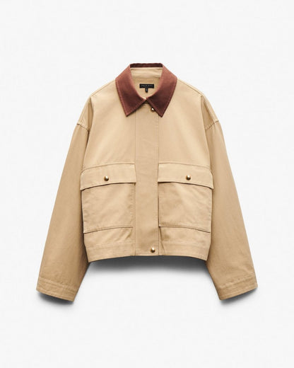 Nonie 2-in-1 Cotton Twill Jacket - Beige