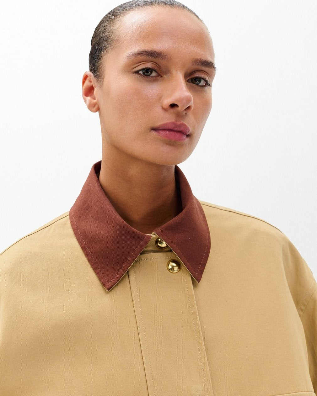 Nonie 2-in-1 Cotton Twill Jacket - Beige