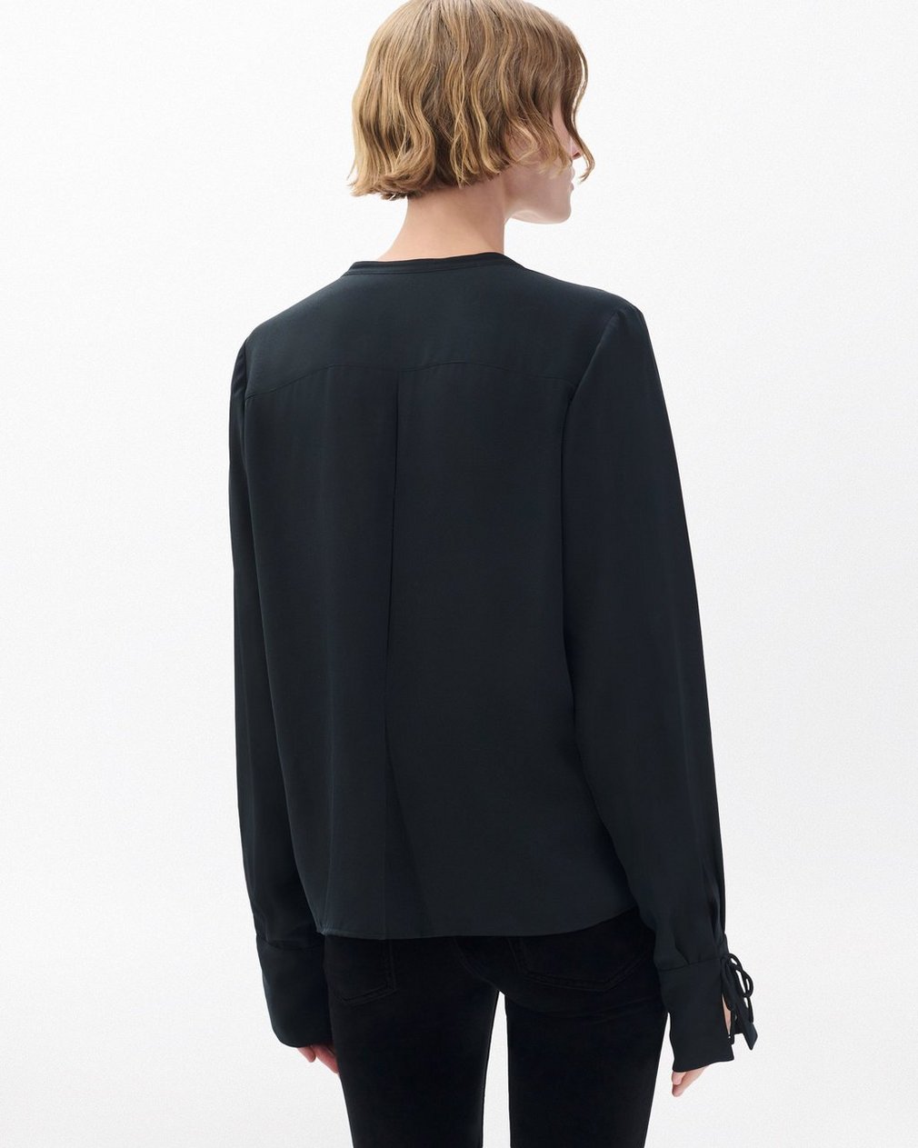 Arden Pleated Blouse - Black