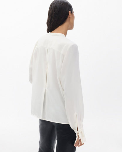 Arden Pleated Blouse - Ivory