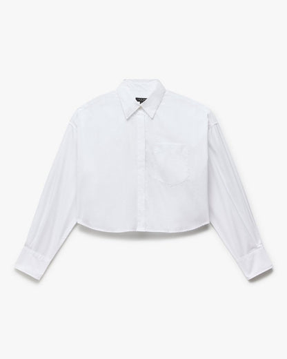 Marin Cropped Shirt - White