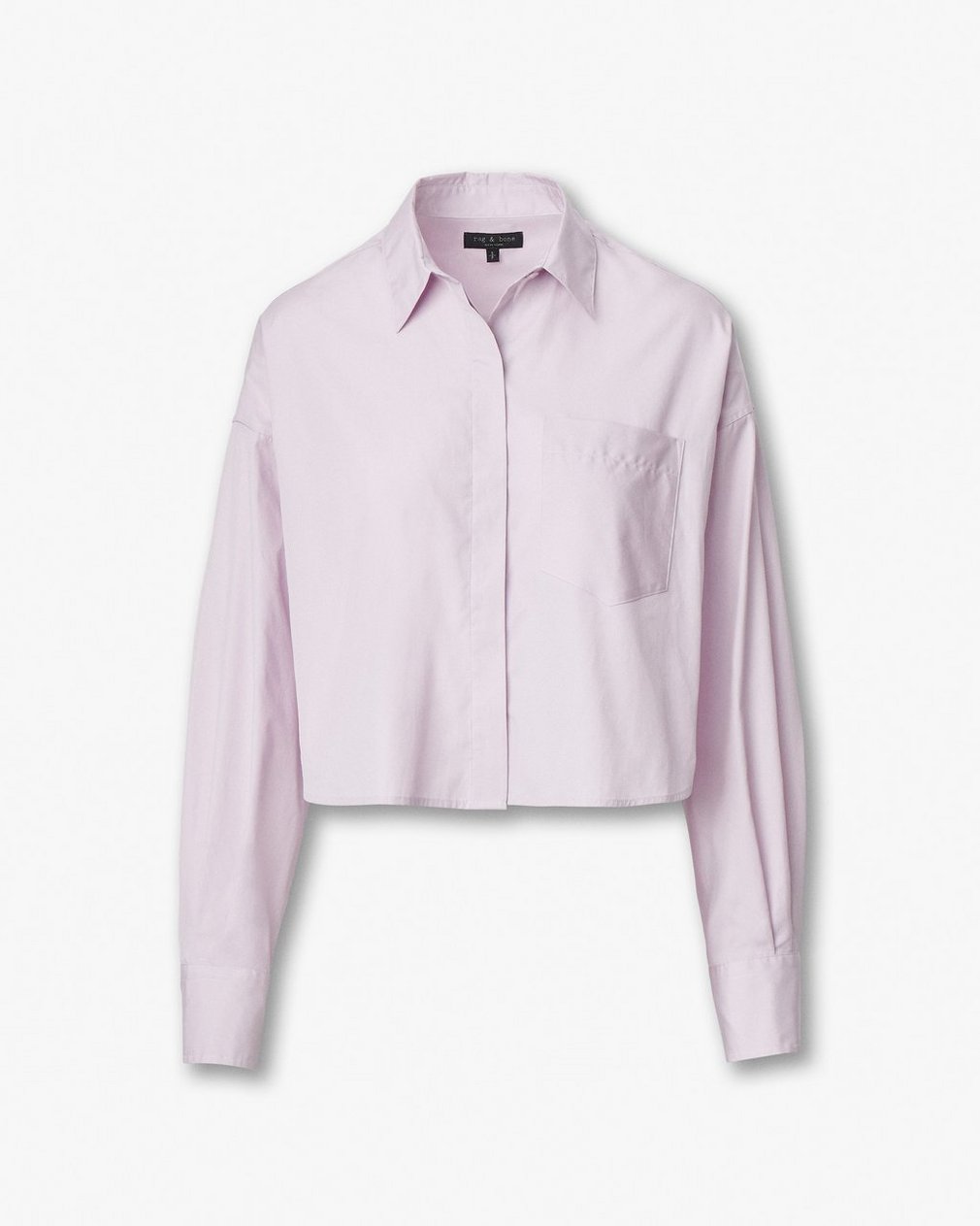 Marin Cropped Shirt - Lavender