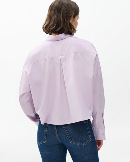 Marin Cropped Shirt - Lavender