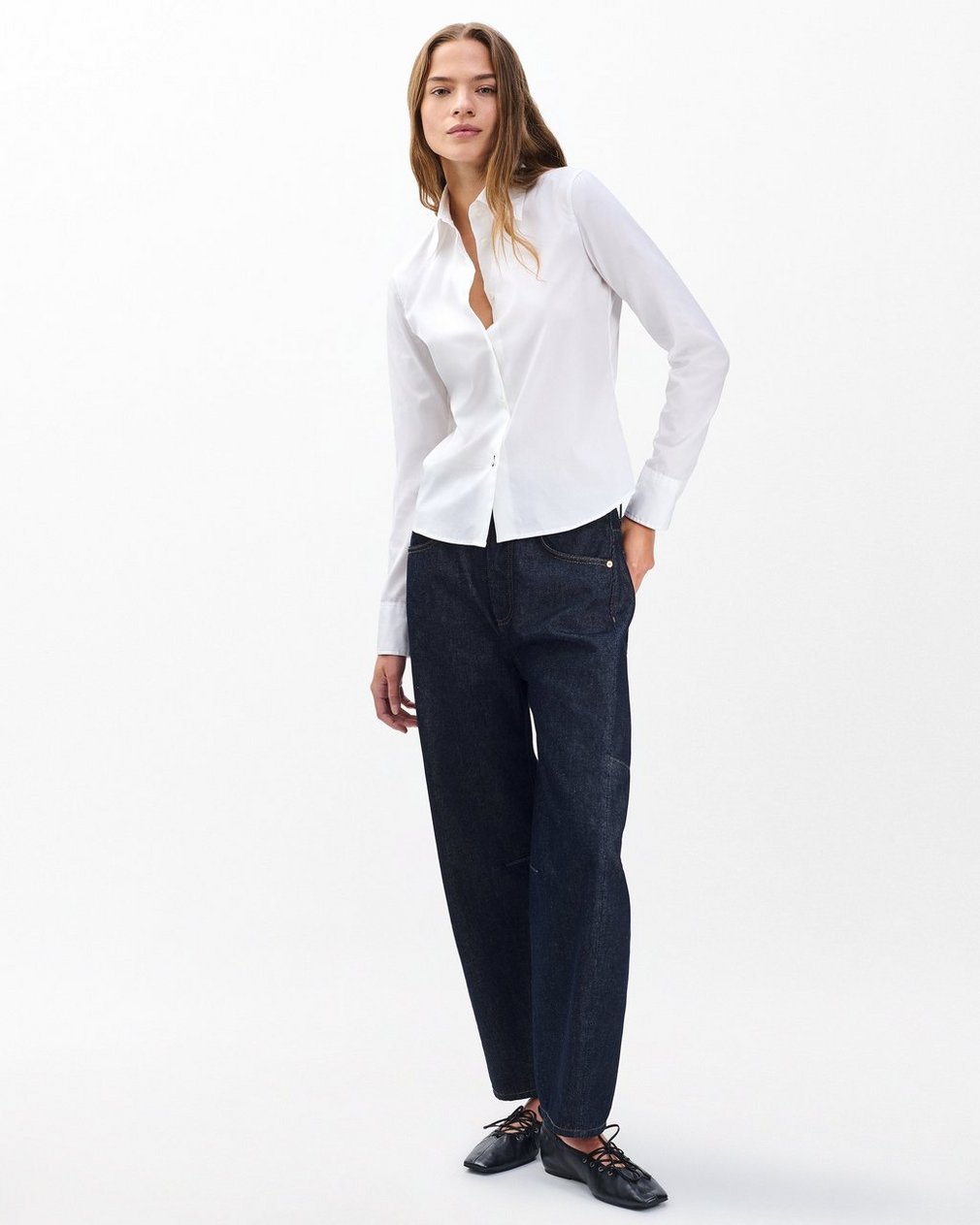 Dayton Poplin Shirt - White