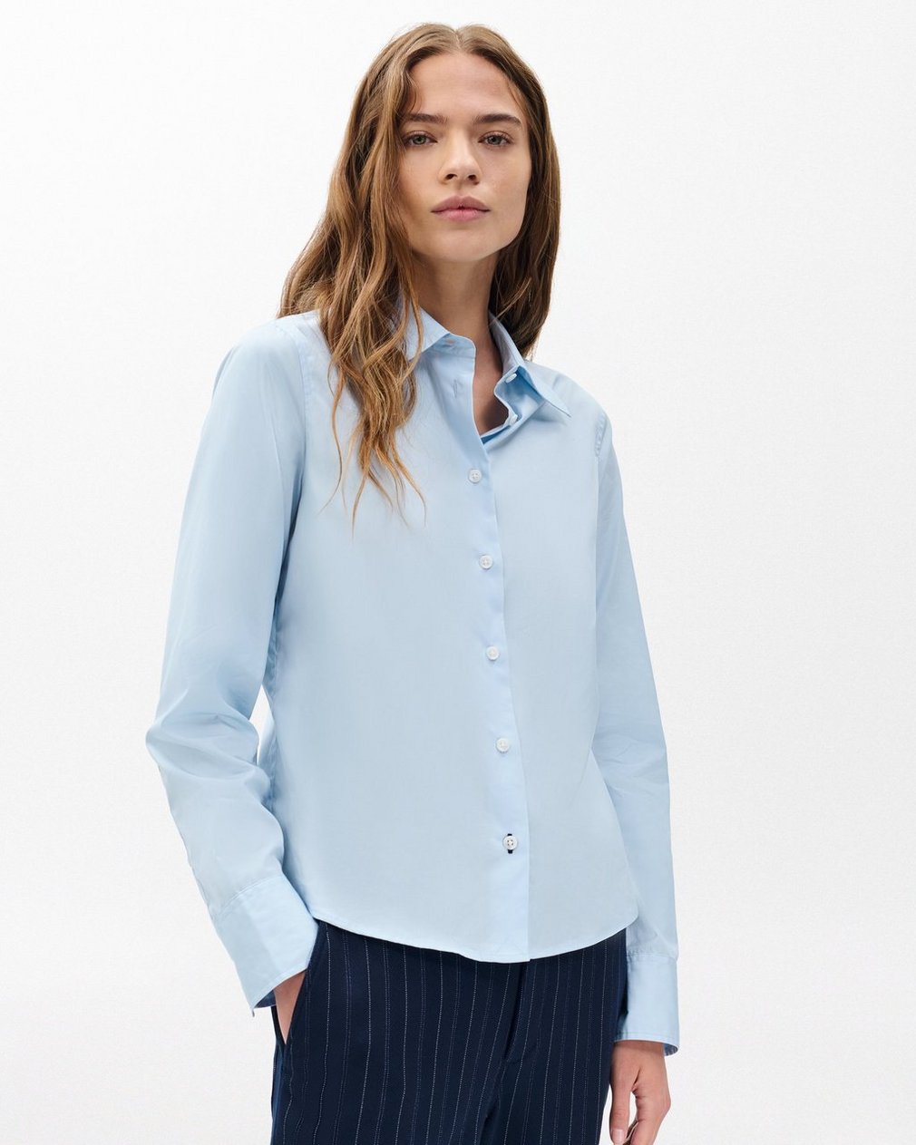 Dayton Poplin Shirt - Light Blue
