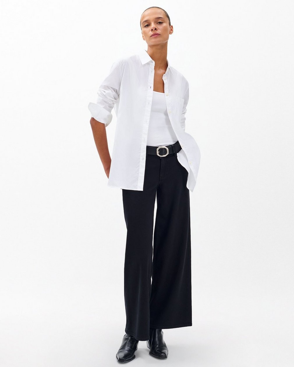 Maxine Poplin Shirt - White