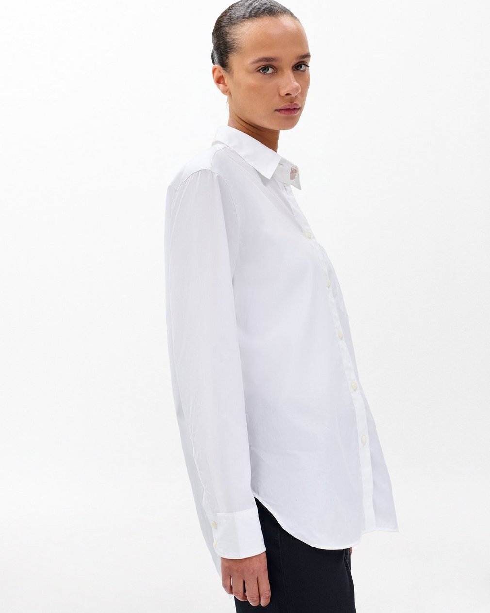 Maxine Poplin Shirt - White