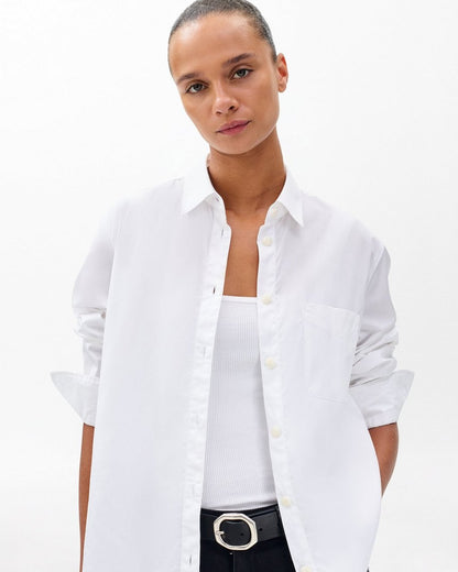 Maxine Poplin Shirt - White