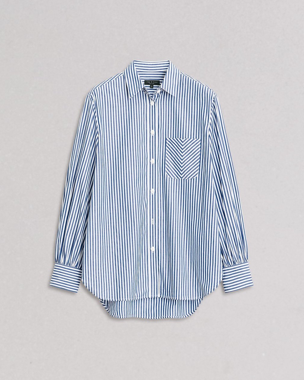 Maxine Poplin Stripe Shirt - Blue Stripe